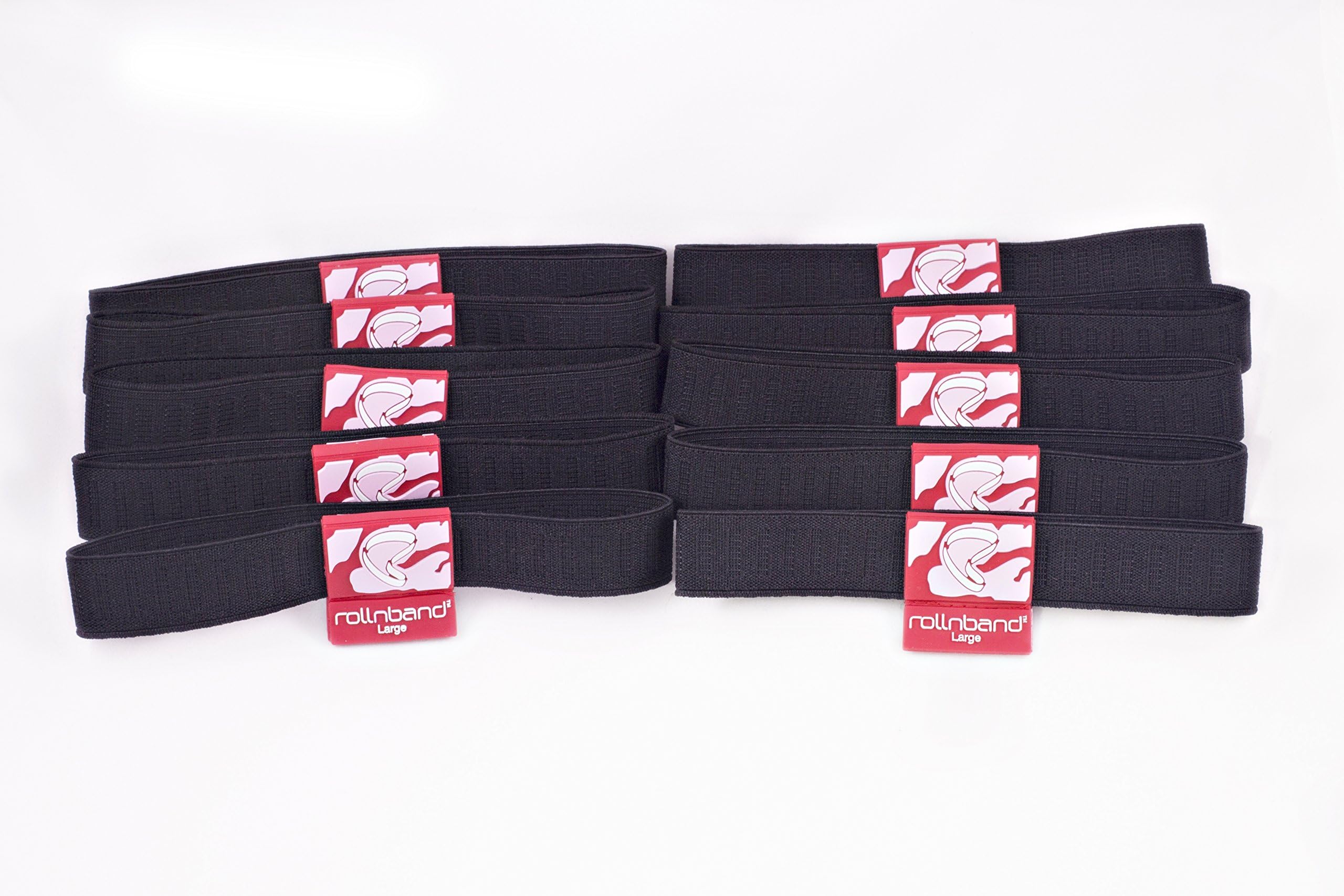 rollnband RB10LPNK Space Saving Travel Band, Pink, Large (10-Pack)