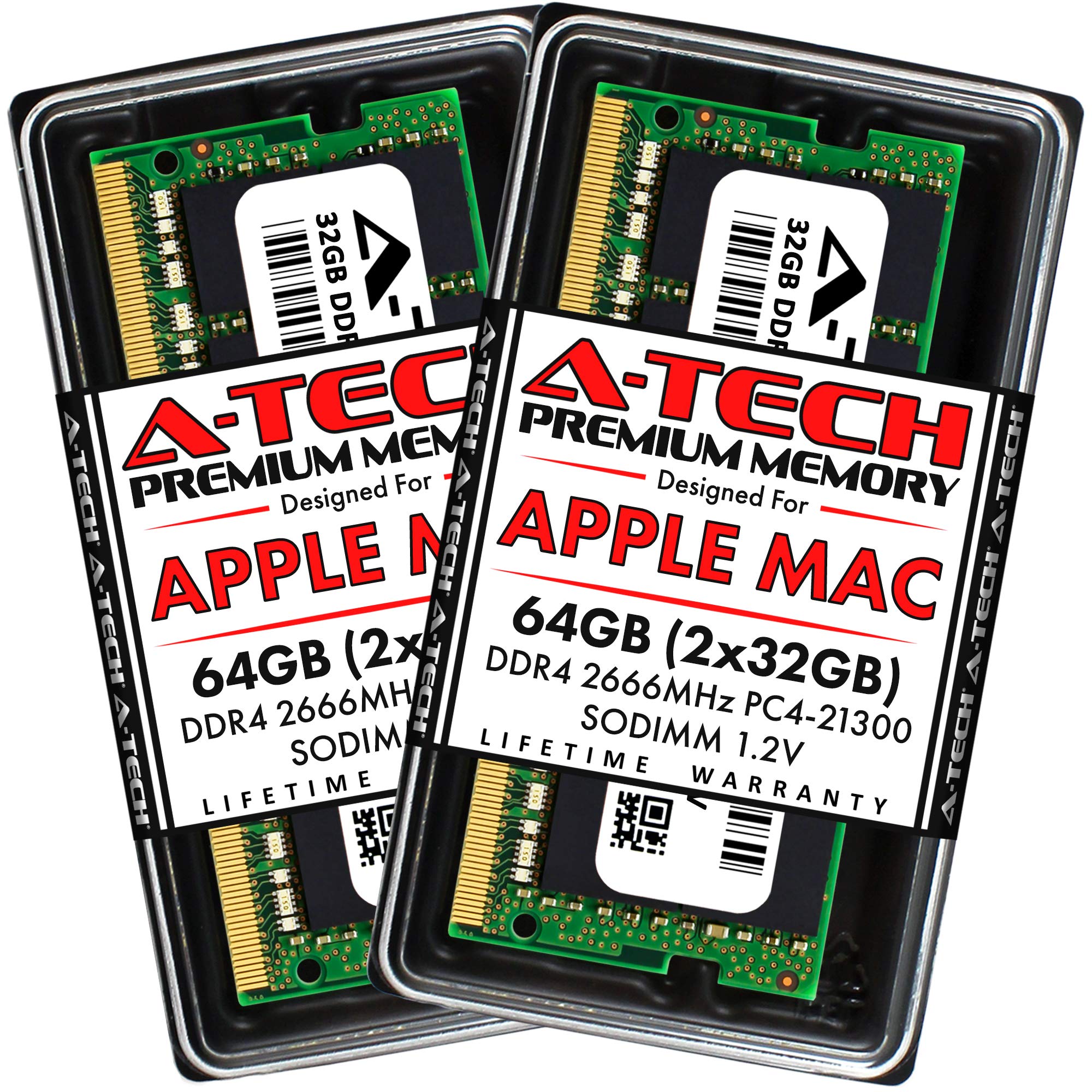 A-Tech 64GB Kit (2x32GB) RAM for Apple iMac & Mac mini (2018, 2019 & 2020) | DDR4 2666 MHz SODIMM PC4-21300 / PC4-21333 260-Pin SO-DIMM Memory Upgrade