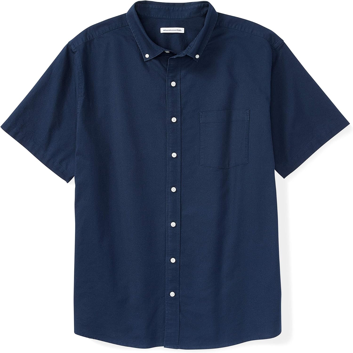 Amazon Essentials Men's Short-Sleeve Pocket Oxford Shirt fit by DXL