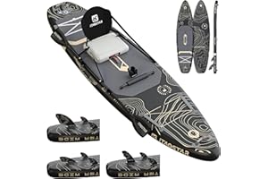 iTAOSTAR Adventure 12’×35"/39" Extra Wide Paddle Board, One-Stop Premium SUP Board Accessories, Tailored 5 Fins, Stable Inflatable Stand Up Paddle Boards for Youth/Adults of All Skill Levels
