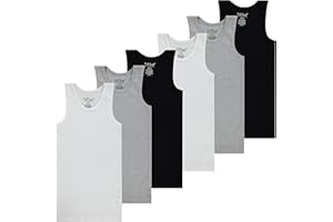 Pink Angel 6-Pack Girls Tank Tops - Undershirts, Trendy Ribbed Sleeveless Summer Shirts - Kids Tank Tops