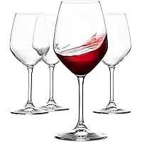 Paksh Novelty Italian Red Wine Glasses - 18 Ounce - Wine Glass Clear (Set of 4)
