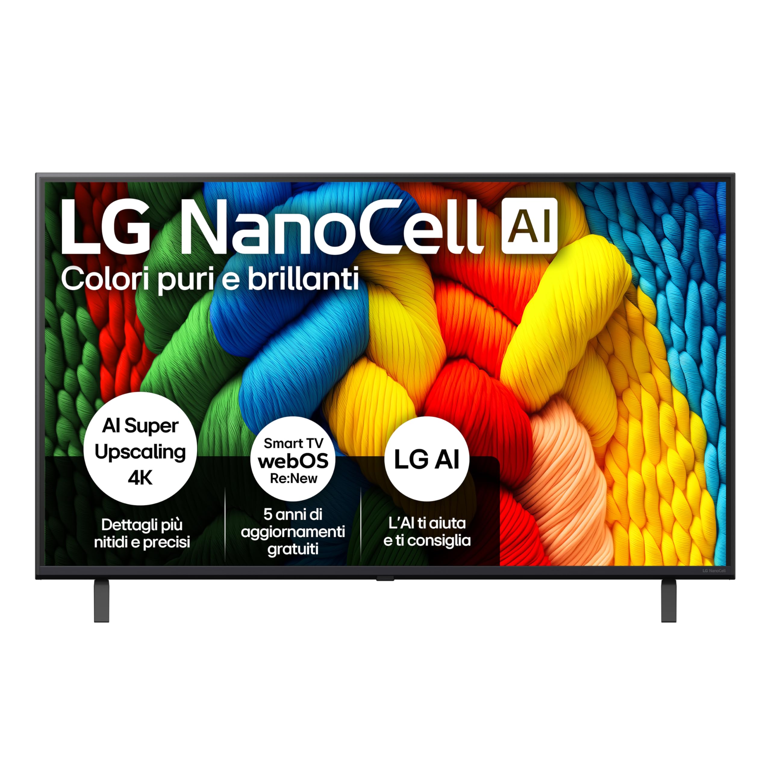 LG NanoCell AI 43 Pollici, Serie NANO80 2025 Smart TV 4K - 43NANO80A6B
