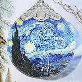 Christmas Ornament - Stained Glass Van Gogh Starry Night - Home Decor - Holiday Present Ideas - Gift Exchange