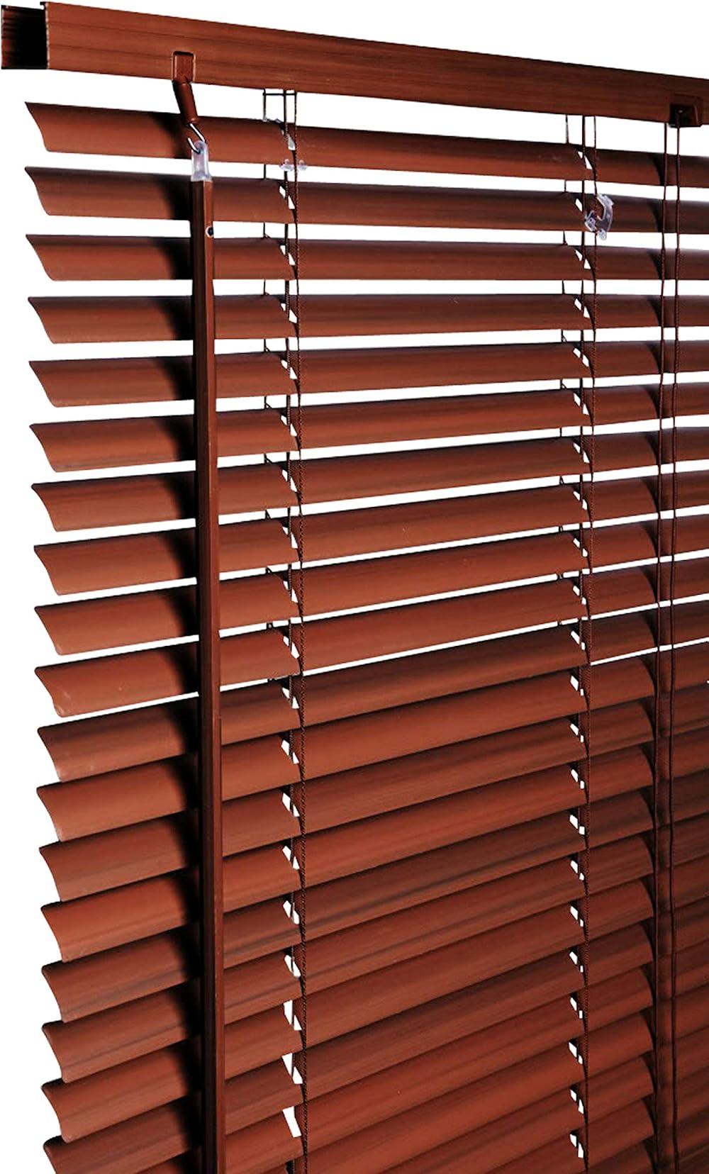 Funky Gadgets PVC Venetian Blind 75 W x 213 L Walnut Wood Effect