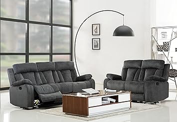 Amazon Com Blackjack Furniture Complete Microfiber Reclining Sofa