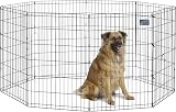 MidWest Homes for Pets 36-Inch Exercise Pen Black, 16 sq ft, 24 x 42 panels