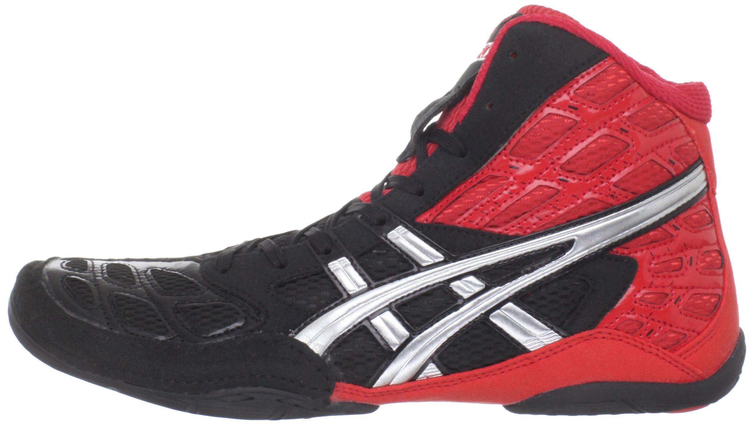 ASICS Men's Split Second 9 Wrestling Shoe,Red/Silver/Black,11 M US on