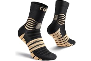 NEENCA Professional Copper Compression Socks, Medical Ankle Support Socks for Injuries Recovery & Pain Relief, Women & Men Circulation, Swelling, Runner, Travel, Pregnancy, Flying—1 Pair, 20-30 mmHg
