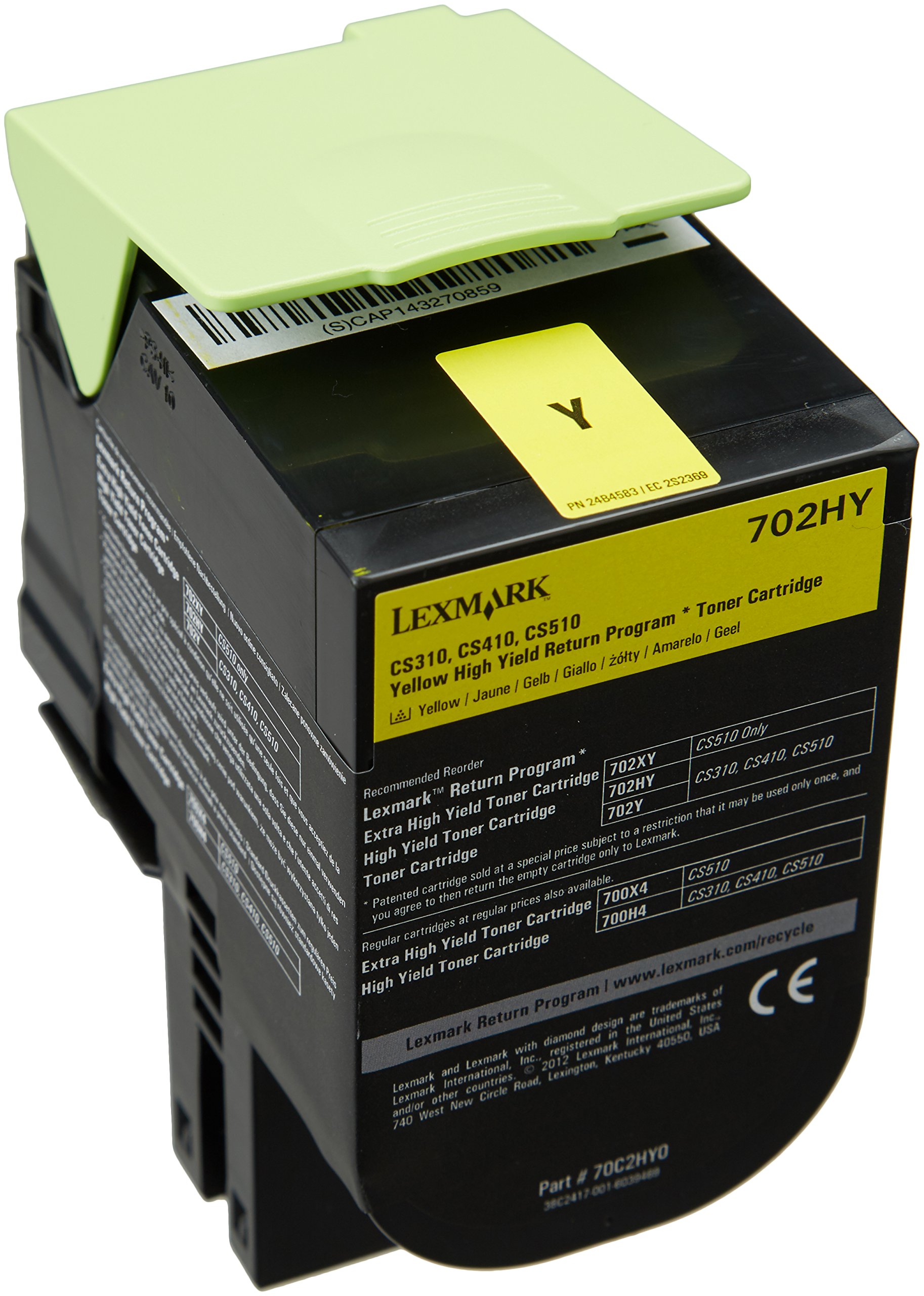 Lexmark 702hy High Capacity Return Program Toner Cartridge - Yellow