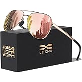 LUENX Aviator Sunglasses for Men Women Polarized - UV400 Protection, Stylish Shades, Driving, Outdoor Activities
