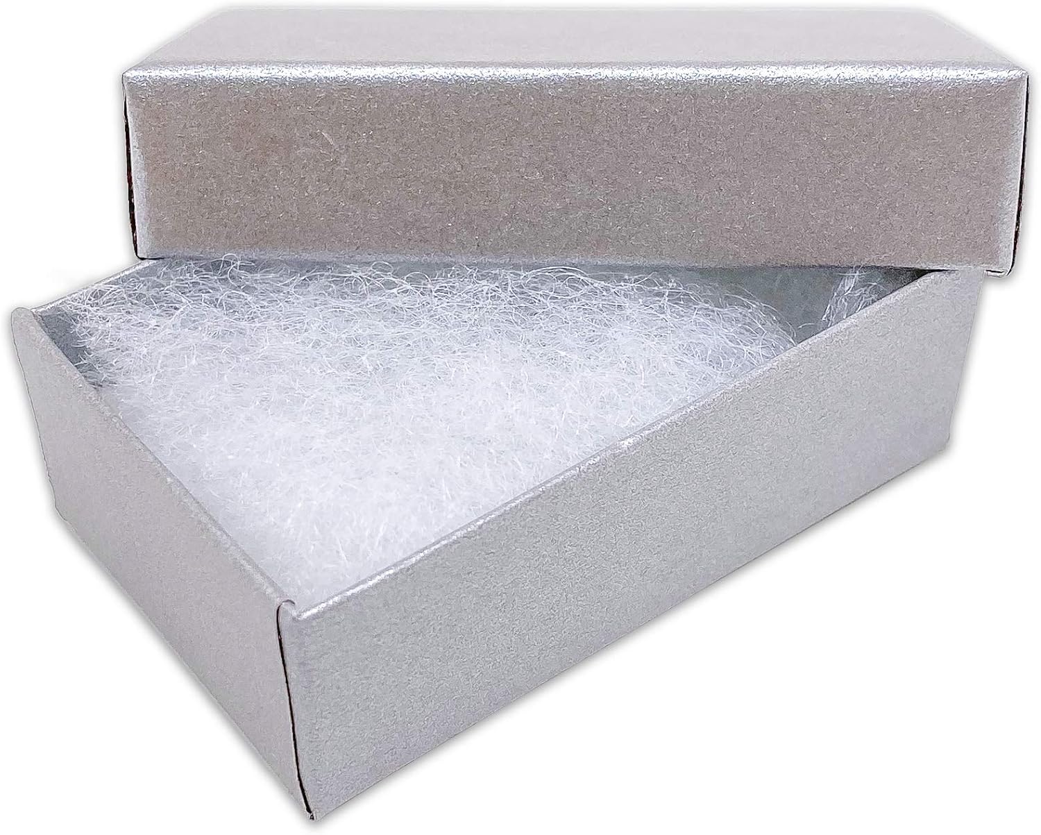 TheDisplayGuys 100-Pack #21 Cotton Filled Cardboard Paper Jewelry Box Gift Case - Pearl Gray (2 5/8" x 1 5/8" x 1"): Health & Personal Care