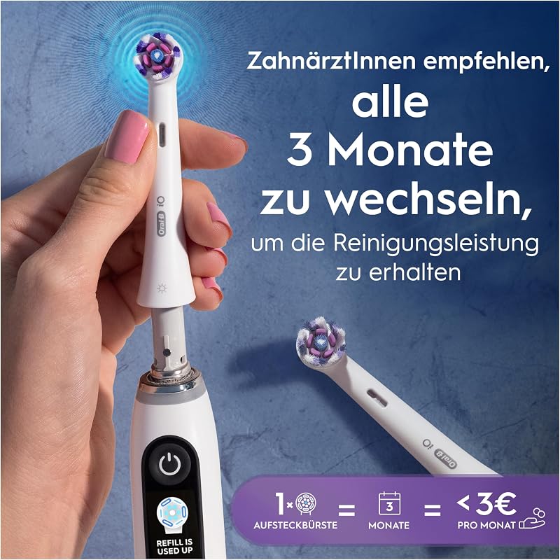 Aufsteckbürsten iO Strahlendes Weiss, Weiß, 8 Stück