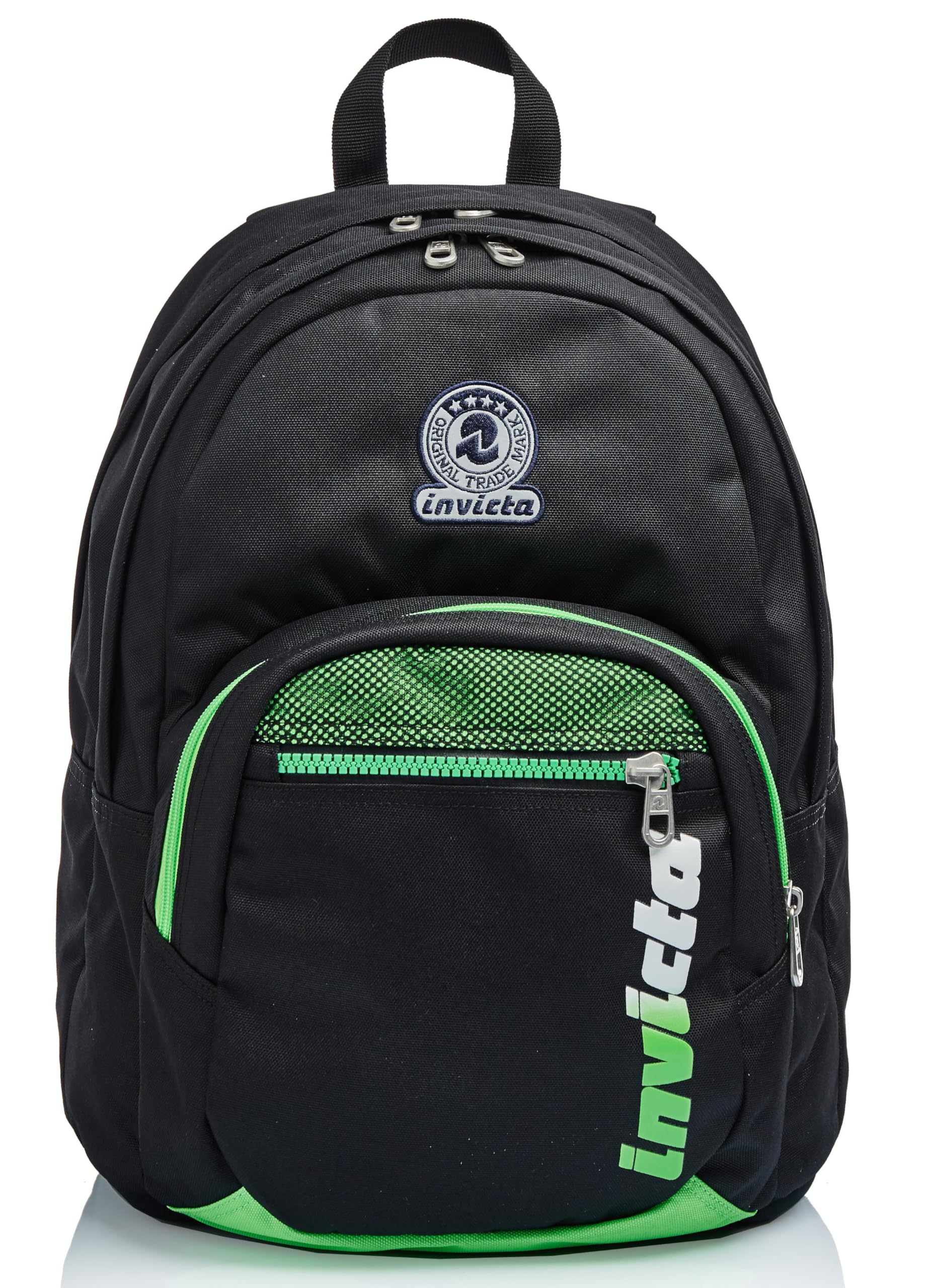 Invicta Backpack, Format KUPANG Knapsack Book Bag, One Size for Teen, Girls&Boys, Large Capacity, For School, Sport & Free Time, Italian Design, black