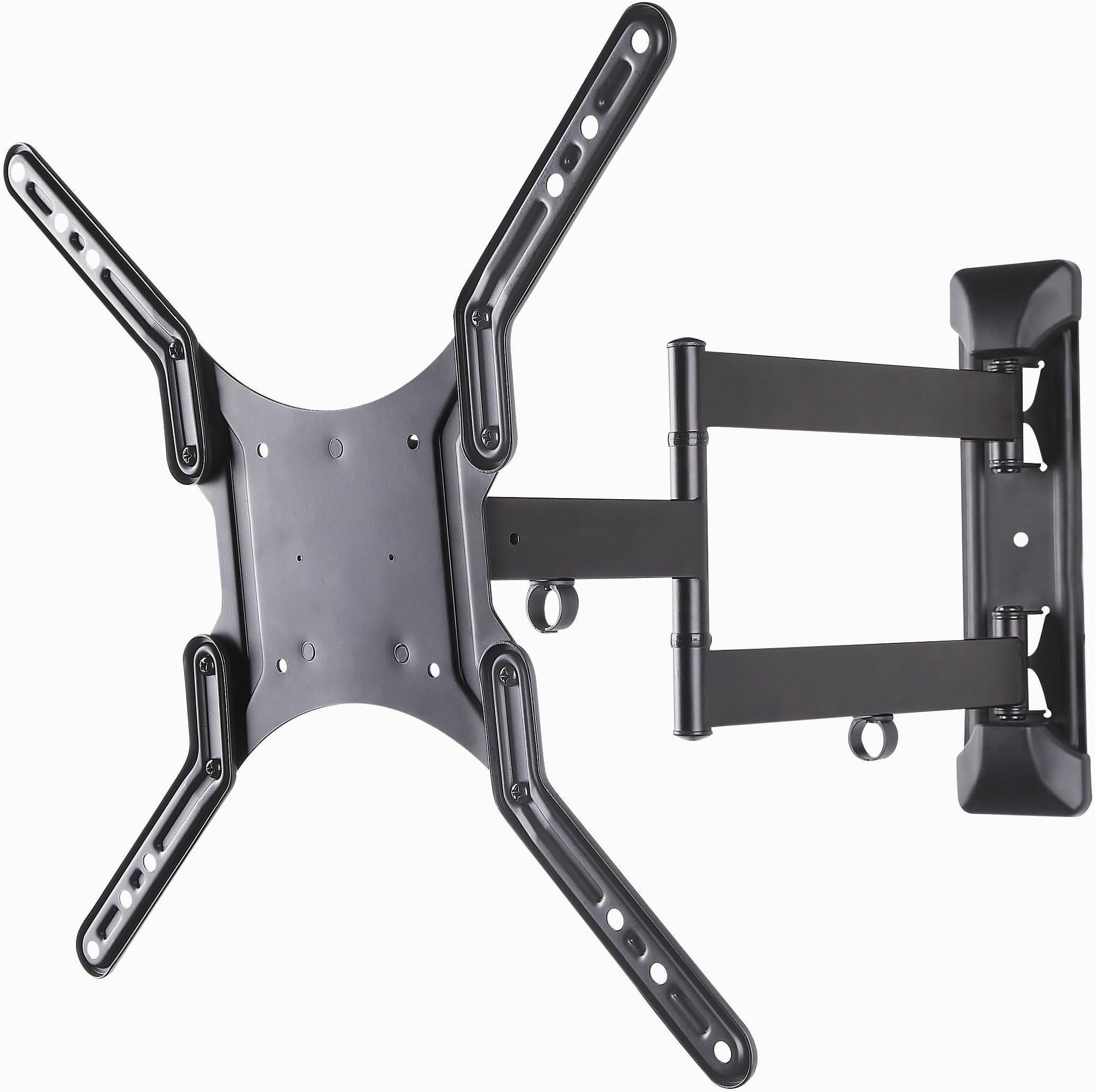Husky Mount Full Motion TV Wall Mount Tilt Swivel Heavy Duty Corner Friendly Articulating TV Bracket fits Most 32-55 Inch LED LCD Plasma Flat Screen with up to VESA 400x400 (16"x16") 66 Lbs Capacity