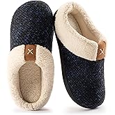 ULTRAIDEAS Women's Indoor Bedroom Slipper with Memory Foam, Gift for Women, Wool-Like House Shoe with Anti-Skid Rubber Sole for Ladies