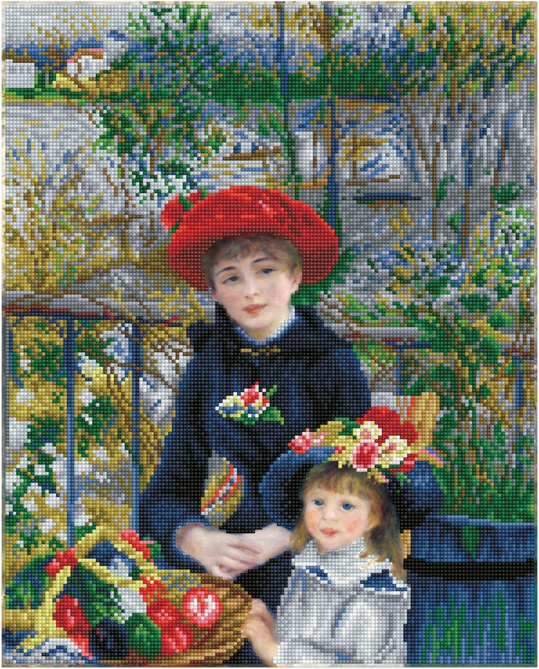 DIAMOND DOTZ DD10 Intermediate Kit, Canvas, Two Sisters On The Terrace (Après Renoir), 42 x 52 cm