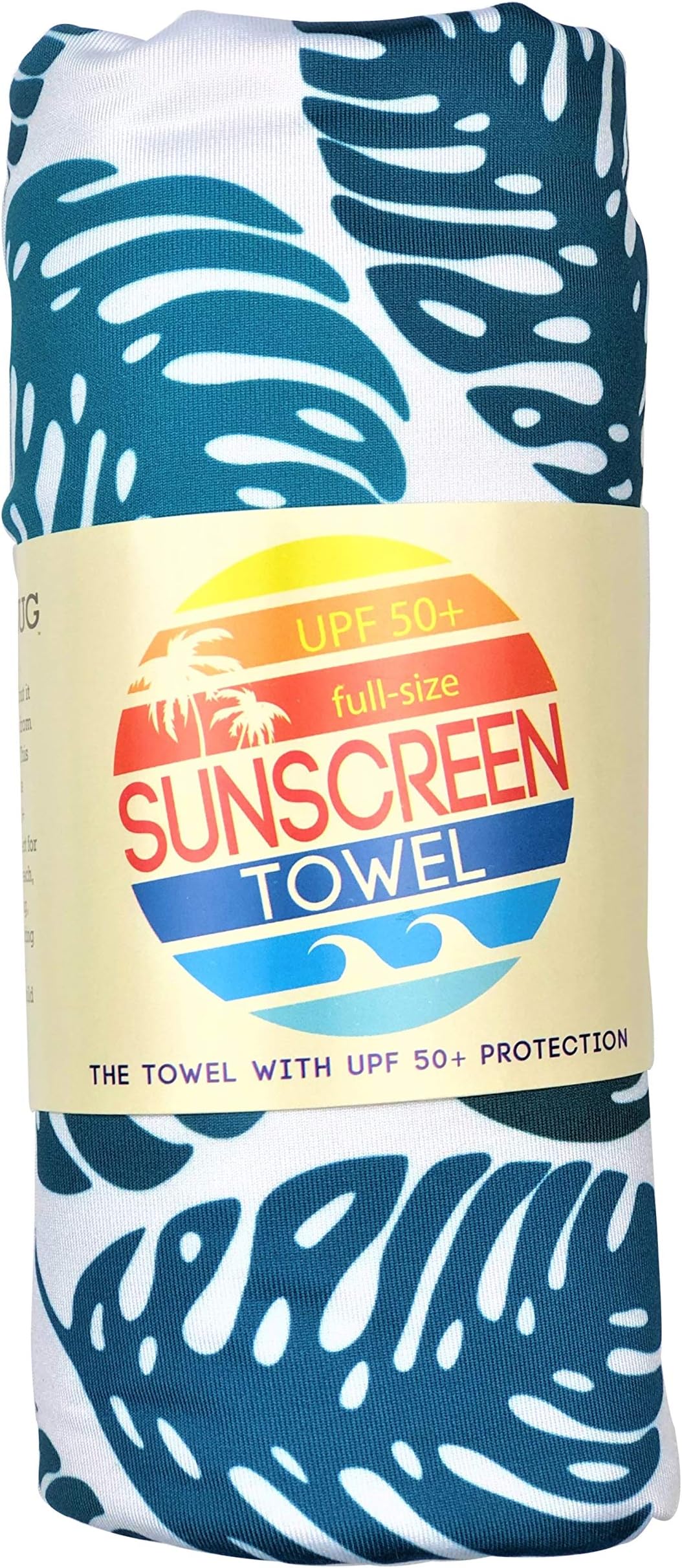 Luv Bug Company UPF 50+ Sunscreen Towel Full Size (Palm Leaf)