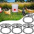 Amazon.com : 4Pcs Chicken Waterer Feeder Stand Metal Stand Rack with 4 ...