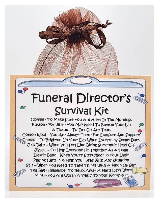 Funeral Director's Survival Kit Fun Novelty Gift & Card Alternative