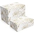 Sorarto Luxury Keepsake Gift Box 3-Pack | Gold Floral Decorative Boxes with Magnetic Lids for Presents, Wedding Memory Box, and Bridal Gifts. 11.5" x 7.5" x 3.5"