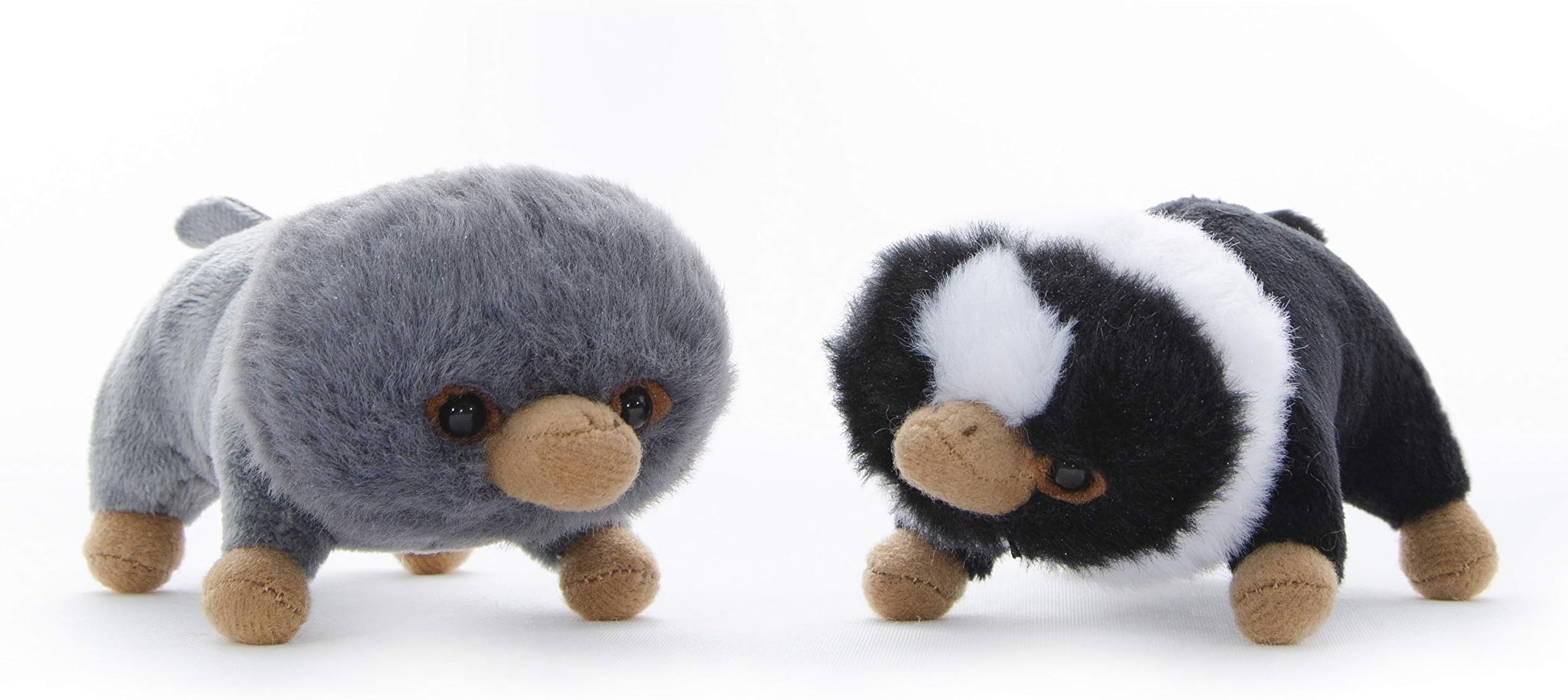 FANTASTIC BEASTS Baby Niffler Plush Set (Black/White & Grey) 4" 19029, Multicolor