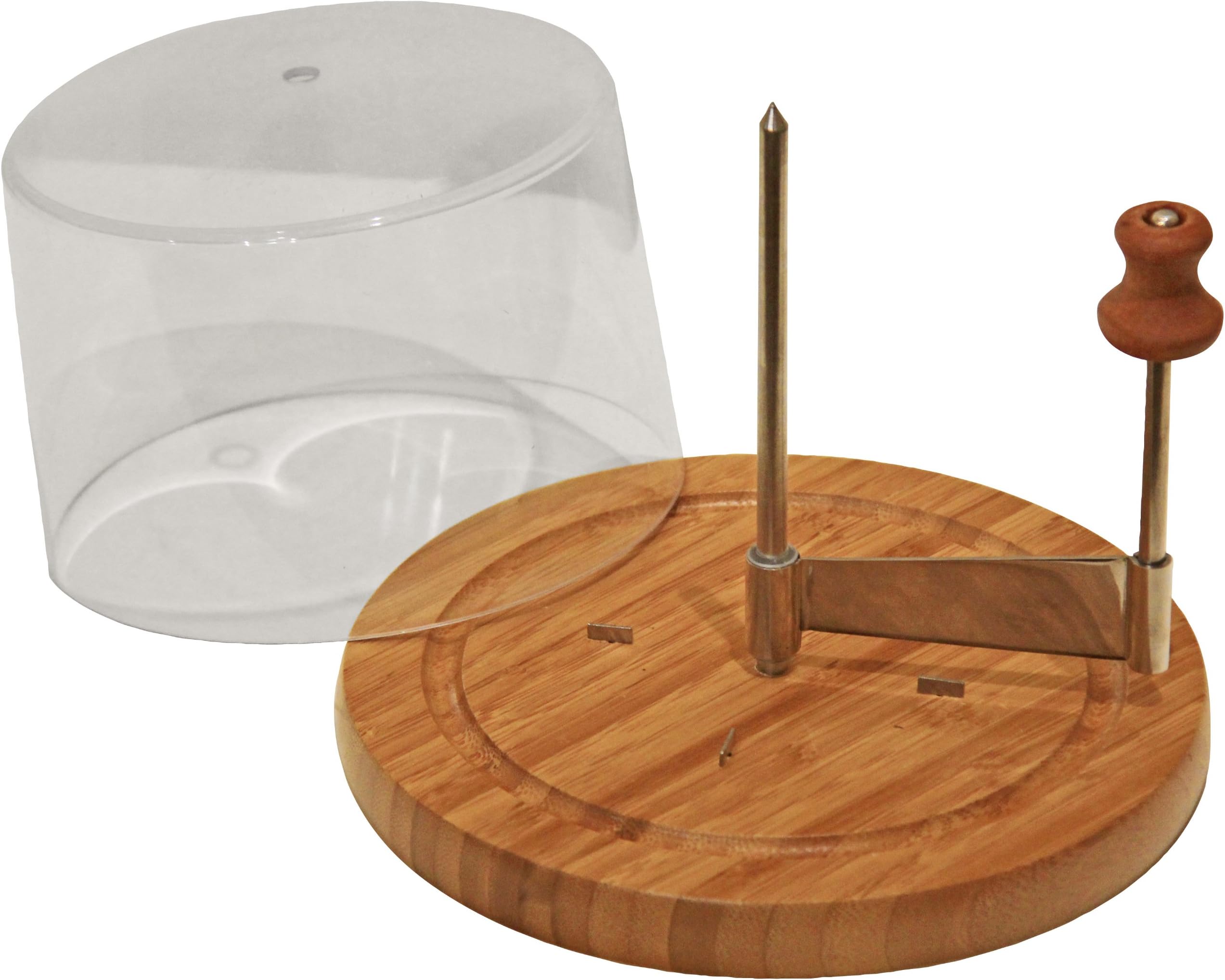 DM Creation 00071 Cheese Wheel Board with Cutter, Bamboo