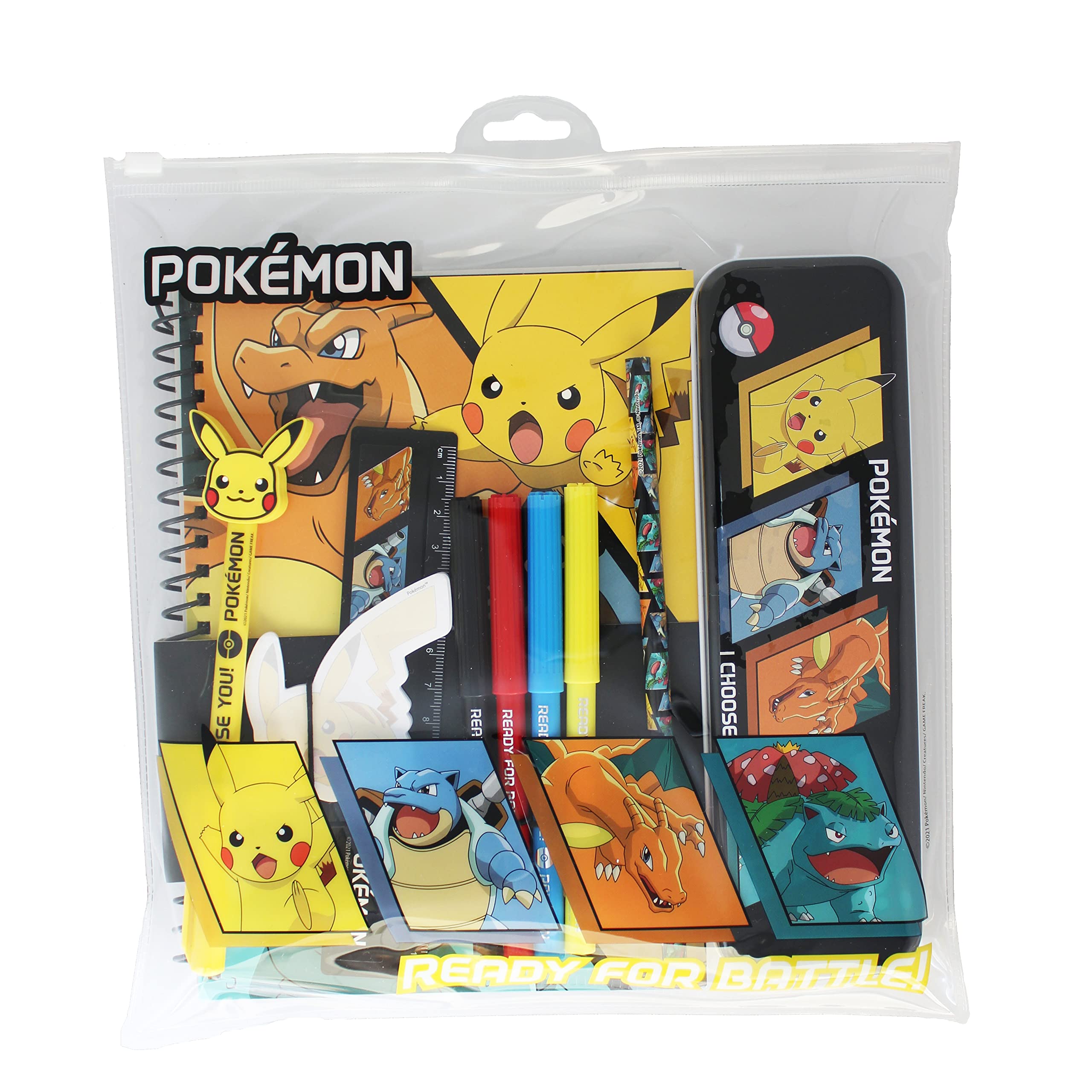 Pokemon Bumper Stationery Set | Kids School Supplies | Large Colouring & Writing Set | Pokémon Gifts & Stationery
