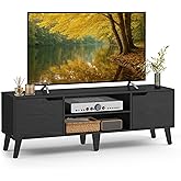 VASAGLE TV Stand for 65-Inch TVs, Entertainment Center with Adjustable Shelf, 58-Inch Long Media Console Table, Transitional 