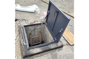 30 34 36 38 40 Large Commercial Roof Access Hatch Roof Manhole Lids, Steel Ceiling Entry Hatch with Handle & Gas Shock Strut,