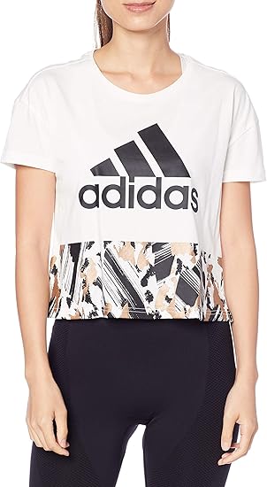 Amazon アディダス 半袖 Tシャツ アディダス U4u クロップド半袖tシャツ Iya85 レディース フィットネス トレーニング シャツ 通販