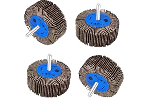 LINE10 Tools 4 Pack Large Flap Sanding Wheels Kit fits Drill and Die Grinder for Wood and Metal