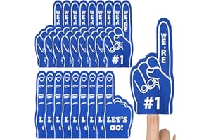 Sinmoe 24 Pcs Mini Foam Finger Baseball Fan Mini Foam Finger, We're #1 Sports Themed Party Supplies for Baseball Hockey Football Basketball Events Team Gifts(Dark Blue)