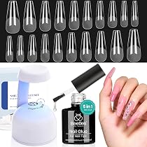 Amazon.com: Beetles Gel Nail Kit Easy Nail Extension Set Etch X ...