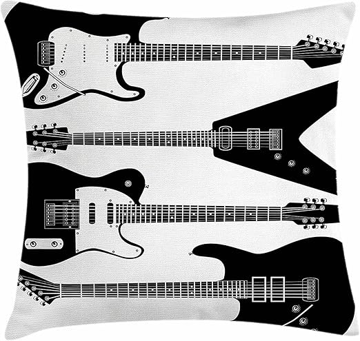 Juchenjixie Funda De Cojin Para Musica Diseno De Guitarras