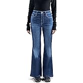 CAKE THE LABEL Flare Jeans for Women - Mid Waisted Fly Denim Bell Bottom Pants - Premium Women Flare Jeans
