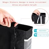 IGNPION Canvas Bedside Hanging Storage Organizer Pocket Caddy Black view 3