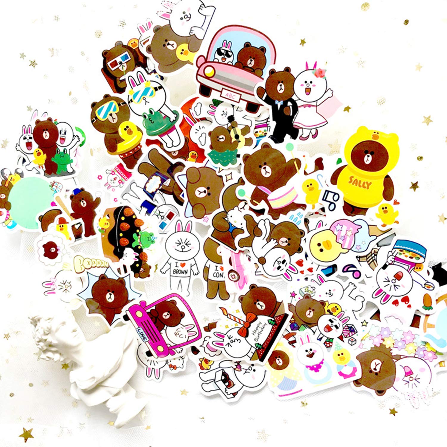 45pcs Hot Cartoon Line Town Brown Cony Stickers For Water Bottle Laptop Car Motorcycle Bicycle Bike