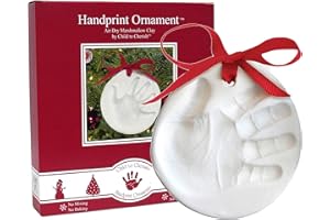 Child to Cherish Baby Handprint or Footprint First Christmas Ornament Kit