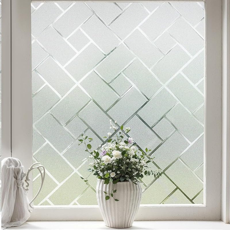Coavas Window Privacy Film Frosted Brick Pattern 45x300cm