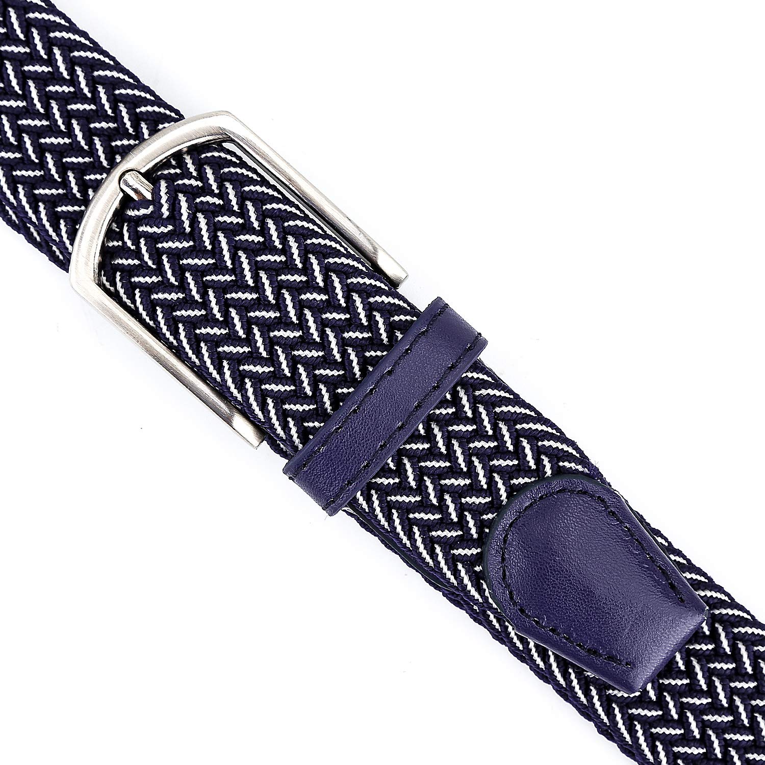 Braided Canvas Woven Elastic Stretch Belts for Men//Women//Junior with Multicolored