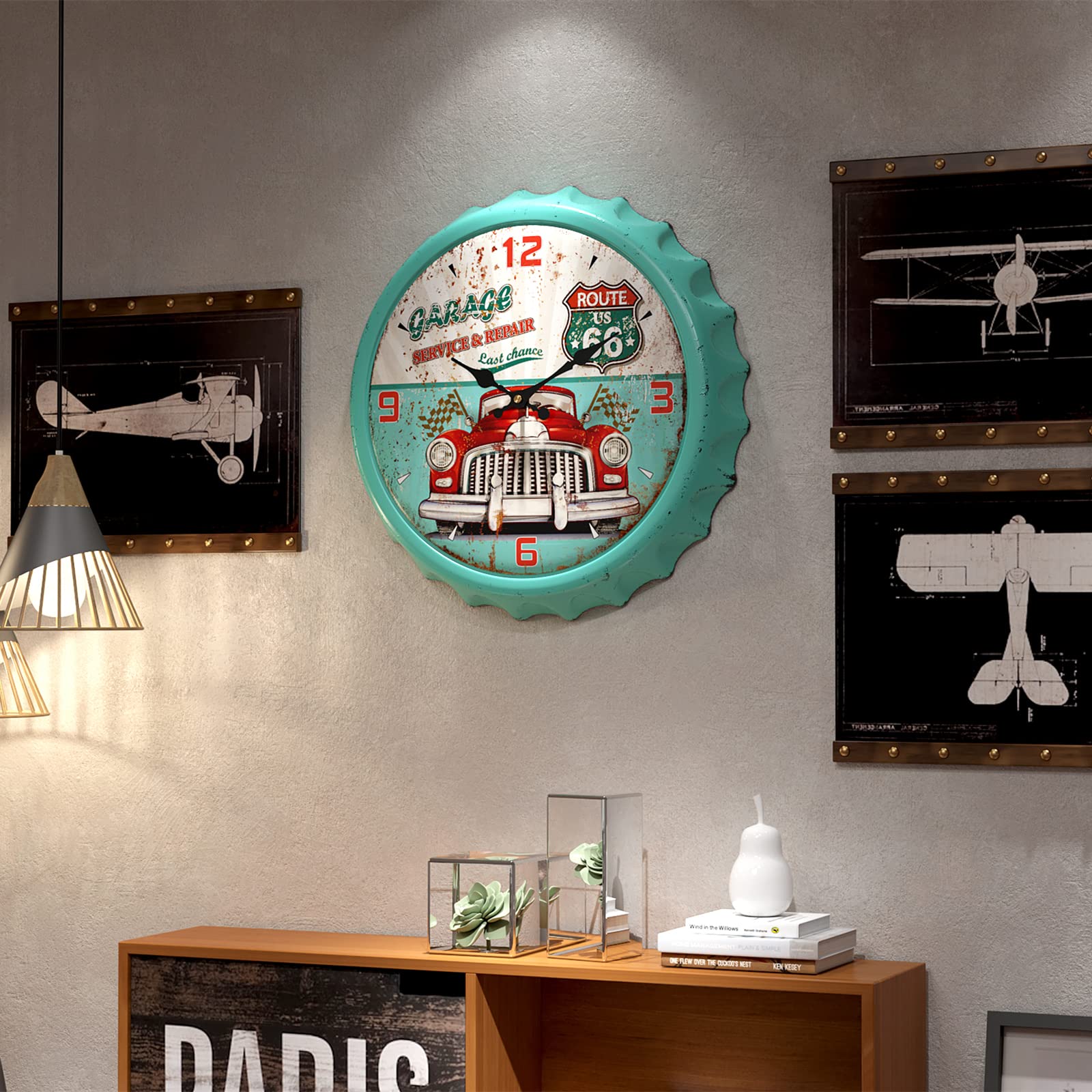 Mua Menterry Bottle Cap Design Iron Retro Wall Clock, 13 inch Vintage ...