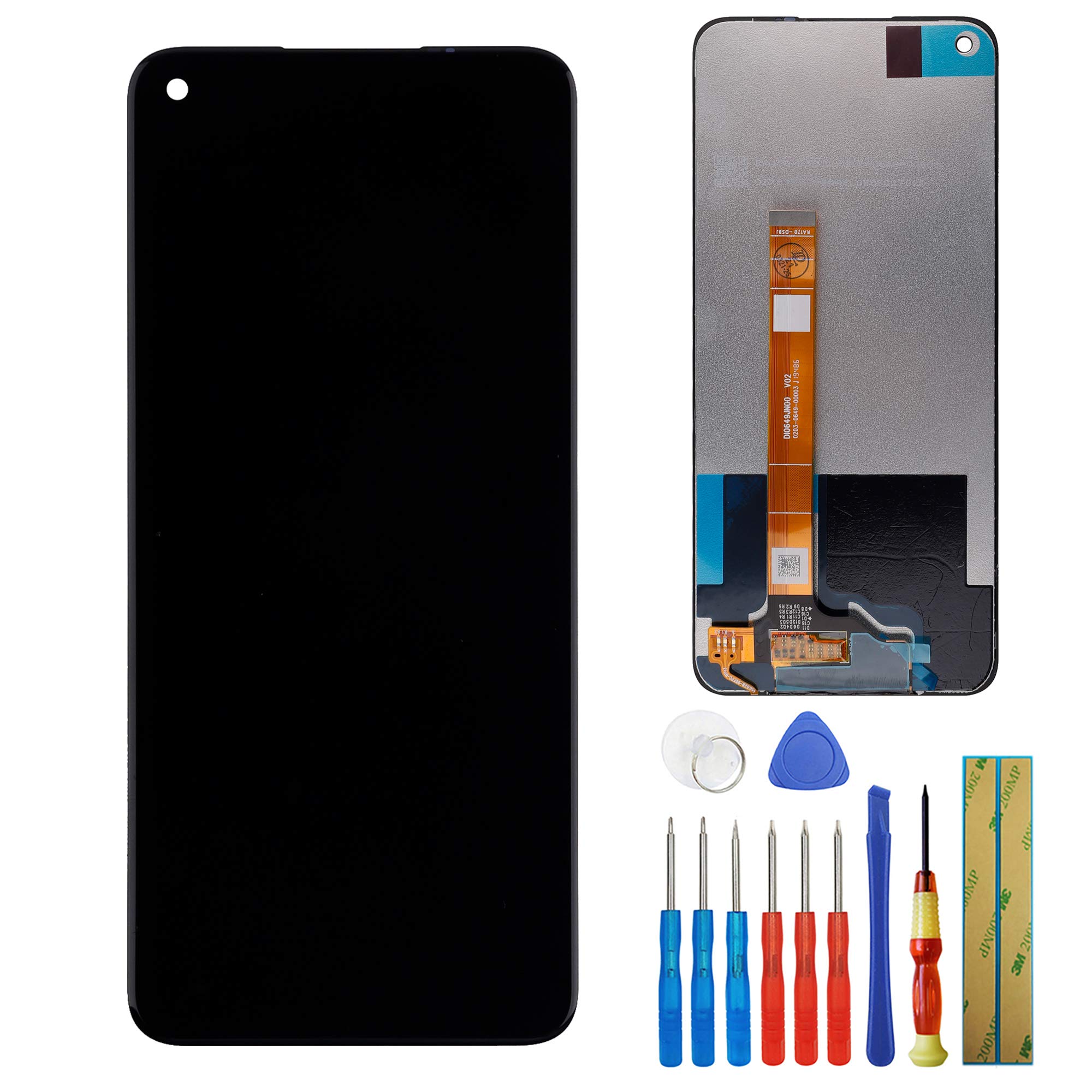 E-YIIVIIL LCD Display Compatible with Realme 6 RMX2001 6.5 Inch LCD Touch Screen Display Assembly with Tools (Black)
