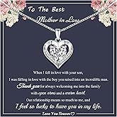 Sistble Valentines Day Gifts for Women Teens, Heart Necklace I Love You Gifts for Daughter Mom Wife Girlfriend Gold Infinity Necklace Birthday Gift Ideas Anniversary Mothers Day Christmas Gift Jewelry