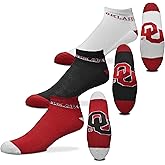 For Bare Feet NCAA Mens Money Ankle Socks-3 Pack Size-Large (10-13)