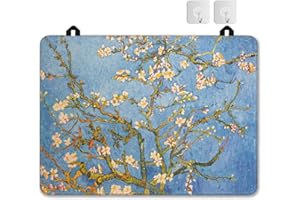 JASAKOO Blossoming Almond Tree Stove Top Covers for Electric Stove, Van Gogh Glass Stove Top Cover Protector, Cooktop Protector, Heat Resistant Range Ceramic Stove Top Covers Mat, Dish Drying Mat