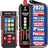 Network Cable Tester Ethernet LAN Tester for lP Scan CAT5/ RJ45/POE/PING | RJ11 Cable Toner Tester for Phone Lines CAT3 CAT6 CAT7,Wire Tracer Fiber Optic Continuity TDR Multi-Function NF-859GK