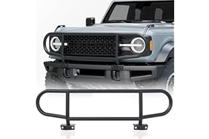 KUAFU Front Bull Bar Brush Guard Compatible with 2021-2025 Ford Bronco Bumper Grille Grill Guard Impact Frame w/Modular Bumper Only Steel Powder Coated Black