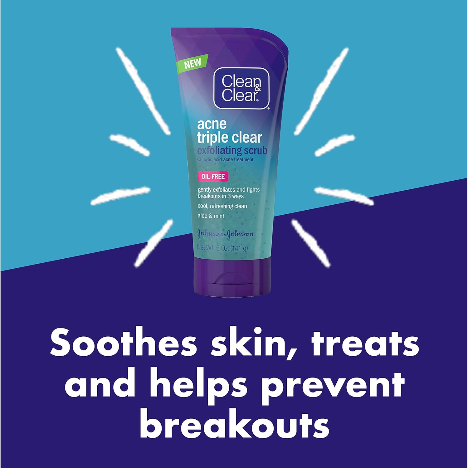 clean and clear triple cleanse exfoliating scrub