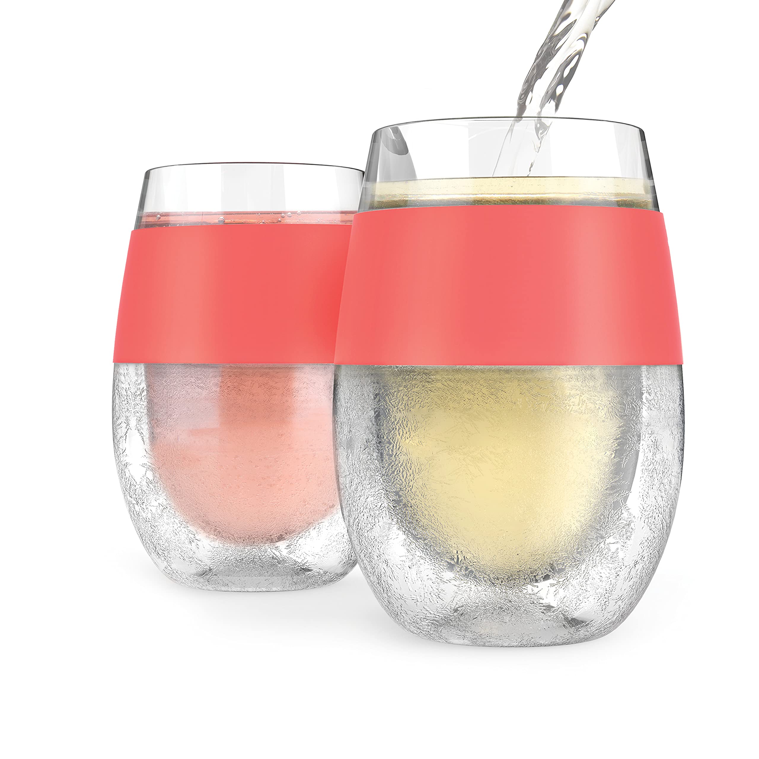 Host Wine Freeze Cooling Cups in Coral (Set of 2) by HOST 5166